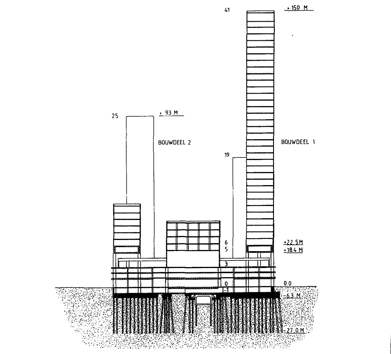 Tekening Delftse Poort Rotterdam